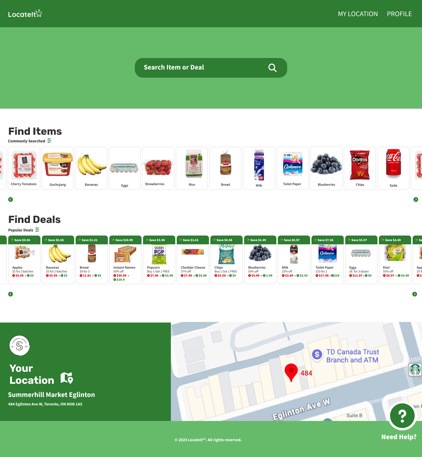 Desktop mock up for homepage
